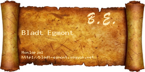 Bladt Egmont névjegykártya